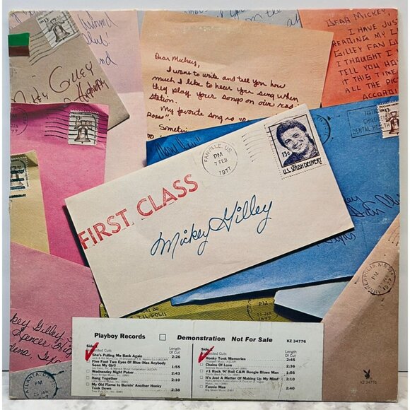 Mickey Gilley First Class Vinyl LP Country Radio Station Copy 1977 Playboy - Picture 5 of 8